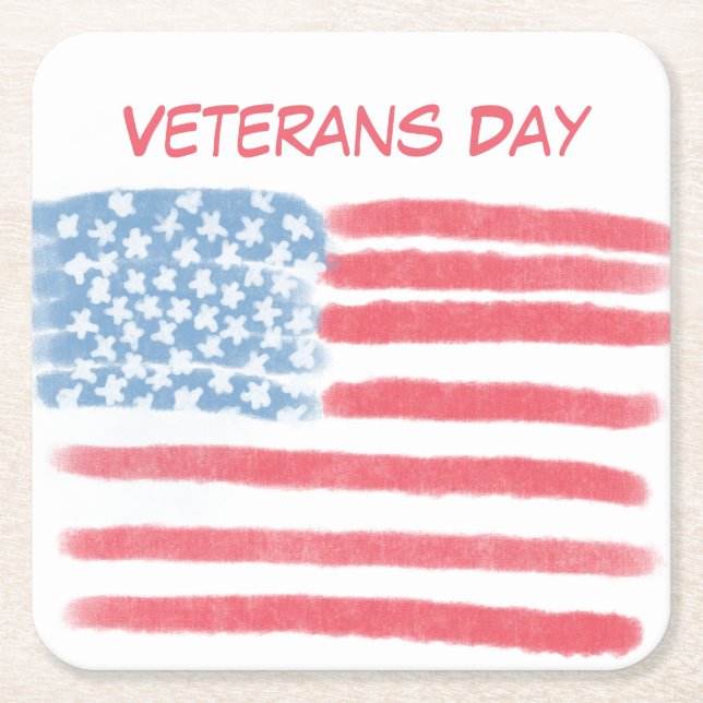 Honoring Heroes | Veterans Day Celebration Rechteckiger Pappuntersetzer (Vorderseite)