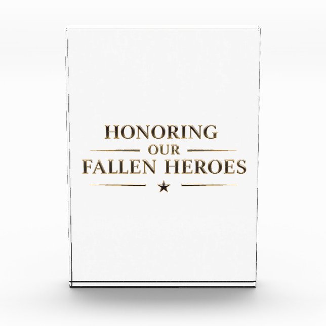 Honoring Our Fallen Heroes / Bloque de Acrílico  Fotoblock (Vorderseite)