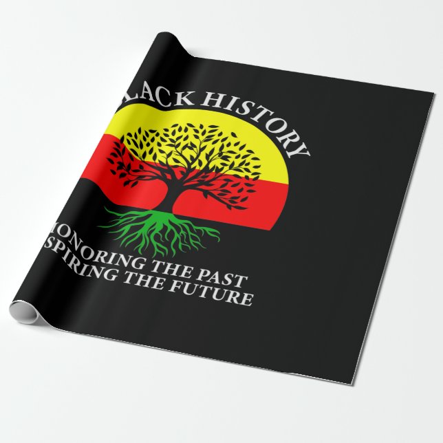 Honoring Past Inspiring Future Black History Month Geschenkpapier (Ungerollt)