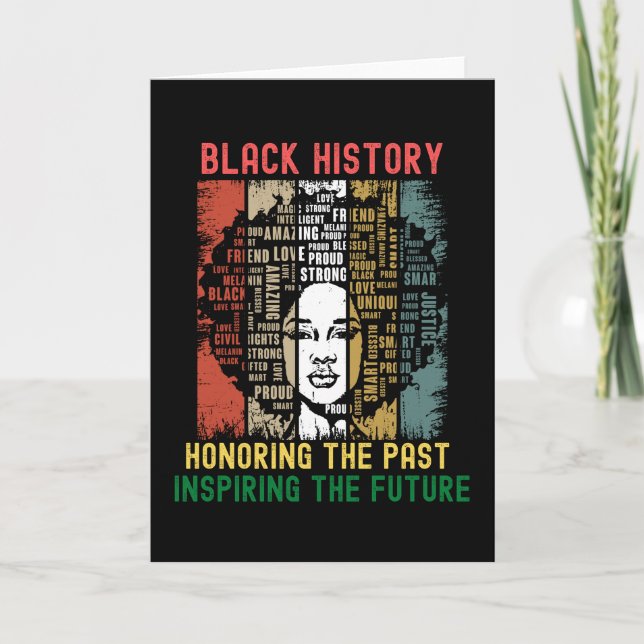 Honoring The Past Inspiring Future Black History Karte (Vorderseite)