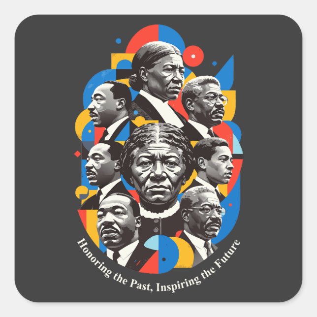 Honoring The Past, Inspiring The future Quadratischer Aufkleber (Vorderseite)
