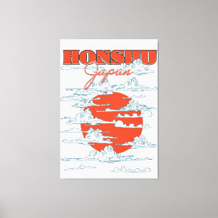 Honshu Japan Reiseplakat Leinwanddruck