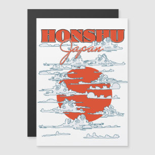 Honshu Japan Reiseplakat Magnetkarte
