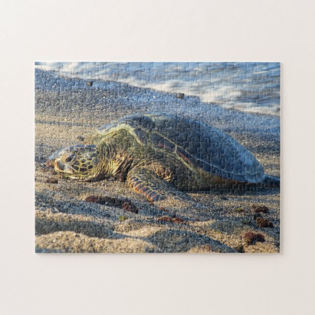 Honu auf dem warmen Sand Puzzle (Horizontal)