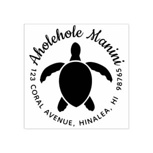 Honu fertigen runde hawaiische gummistempel