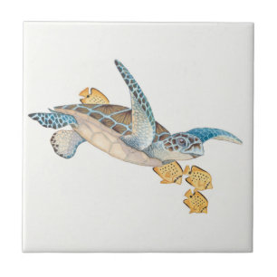 Honu (grüne Meeresschildkröte) Fliese