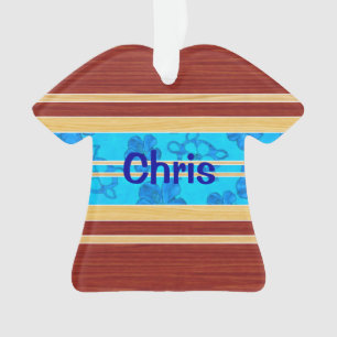 Honu Hawaiian Fake Holz-Surfbrett Ornament