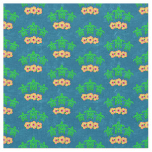 Honu Hawaiian Tribal Green Sea Turtles Stoff