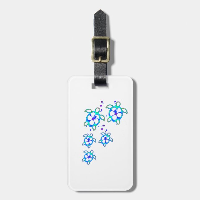 Honu-Hawaiianische Schildkröten Gepäckanhänger (Vorderseite vertikal)