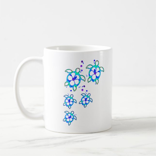 Honu-Hawaiianische Schildkröten Kaffeetasse (Links)