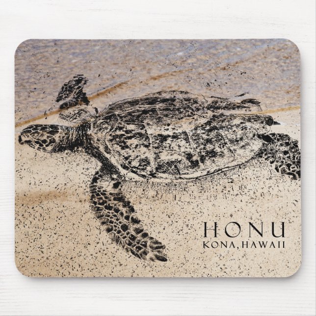 Honu - hawaiische Meeresschildkröte Mousepad (Vorne)