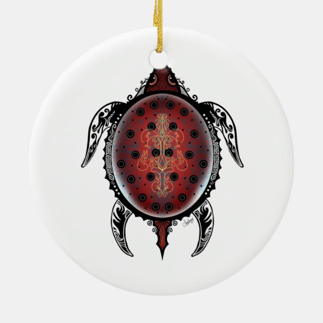 Honu Keramikornament (Hinten)