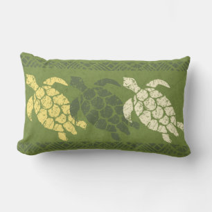 Honu-Meeres-Schildkröte Hawaiian Reversible Batik Kissen Für Draußen