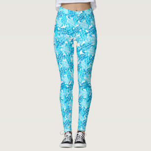Honu Meeresschildkröte-Hawaiianer-Aloha Türkis Leggings