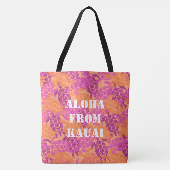 Honu Meeresschildkröte-hawaiische Monogramm-Aloha (Vorderseite)