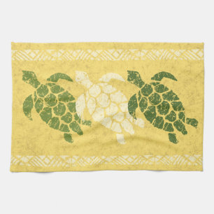 Honu Meeresschildkrötehawaiischer Tapa-Batik - Handtuch