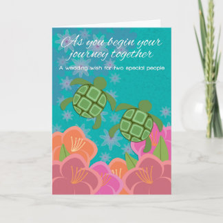 Honu Schwimmende Schildkröten Hochzeit Glückwünsch Karte