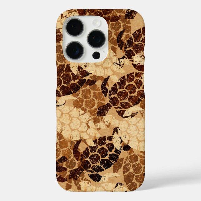 Honu Sea Turtle Hawaiian Aloha Imitats Koa Wald Case-Mate iPhone Hülle (Rückseite)
