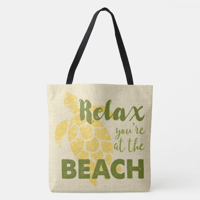 Honu Sea Turtle Hawaiian Relax Reversible BeachBag (Vorderseite)