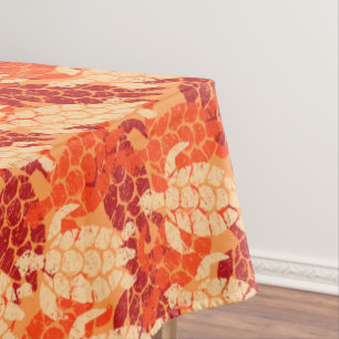 Honu Sea Turtle Hawaiian Tapa - Papaya Tischdecke
