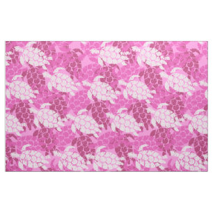 Honu Sea Turtle Hawaiian Tapa - Pink Stoff