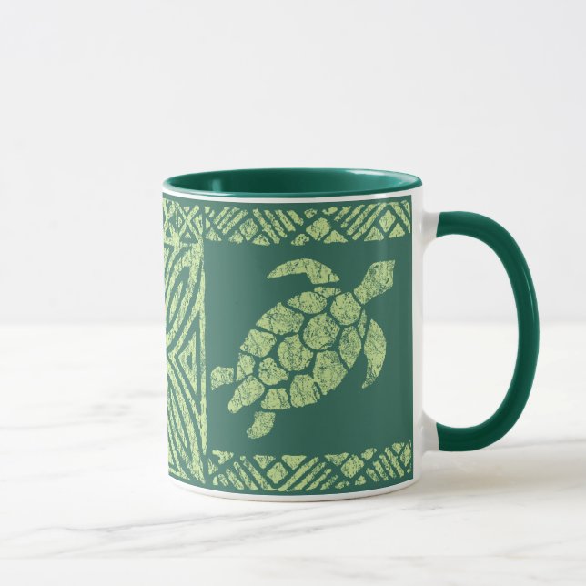 Honu Tapa-hawaiische ursprüngliche Schildkröte Tasse (Rechts)