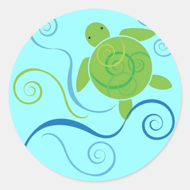 Honu Wirbel Sticker (Vorderseite)