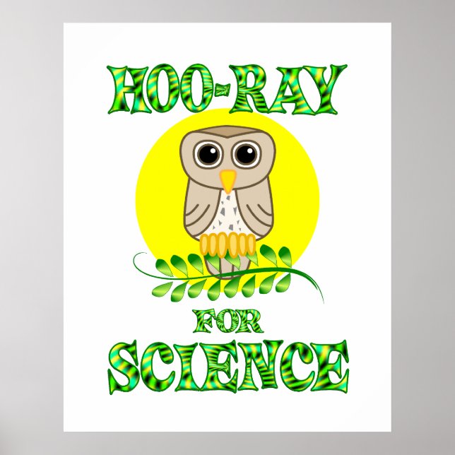 Hoo-Ray für Wissenschaft Poster (Vorne)