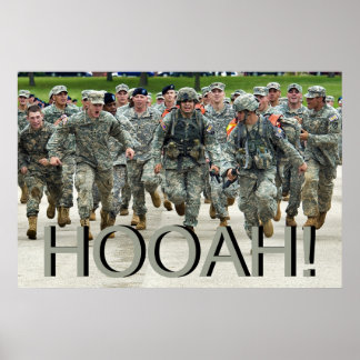Hooah! Army Soldier Boot Camp Cadet Poster