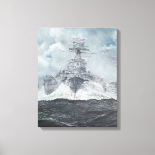 Hood heads for Bismarck 23. May 1941. 2014 Leinwanddruck