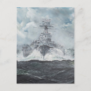 Hood heads for Bismarck 23. May 1941. 2014 Postkarte