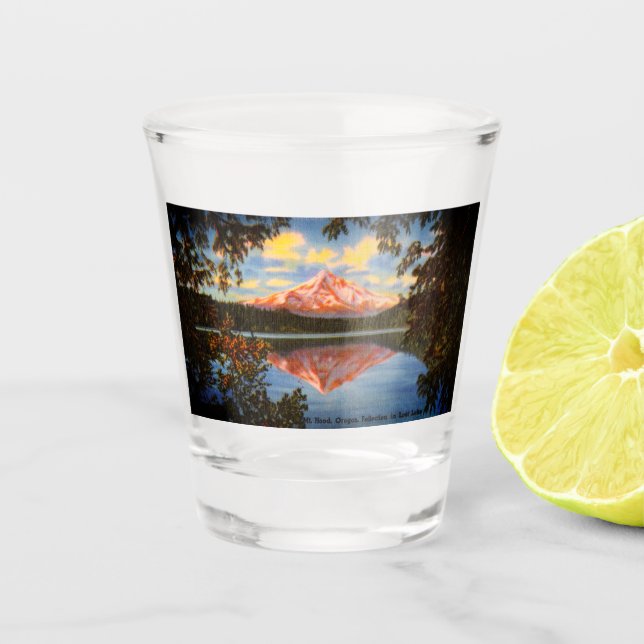 Hood, Oregon Crystal Lost Lake Schnapsglas (Vorderseite)