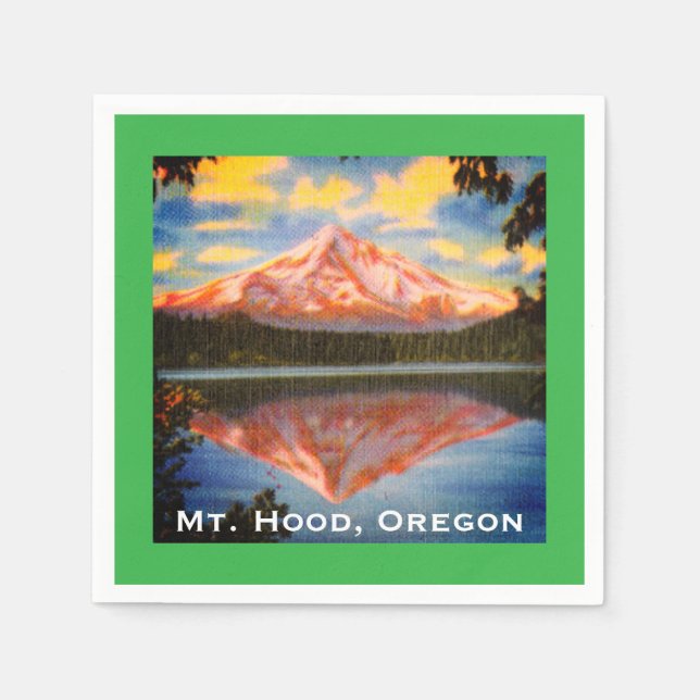 Hood, Oregon Crystal Lost Lake Serviette (Vorderseite)