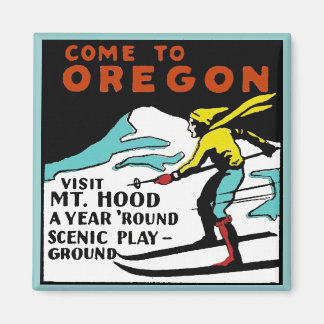 HOOD OREGON - Vintage Travel Magnet