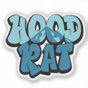 Hood Rat graffiti Monte Hood Oregon Berg Aufkleber