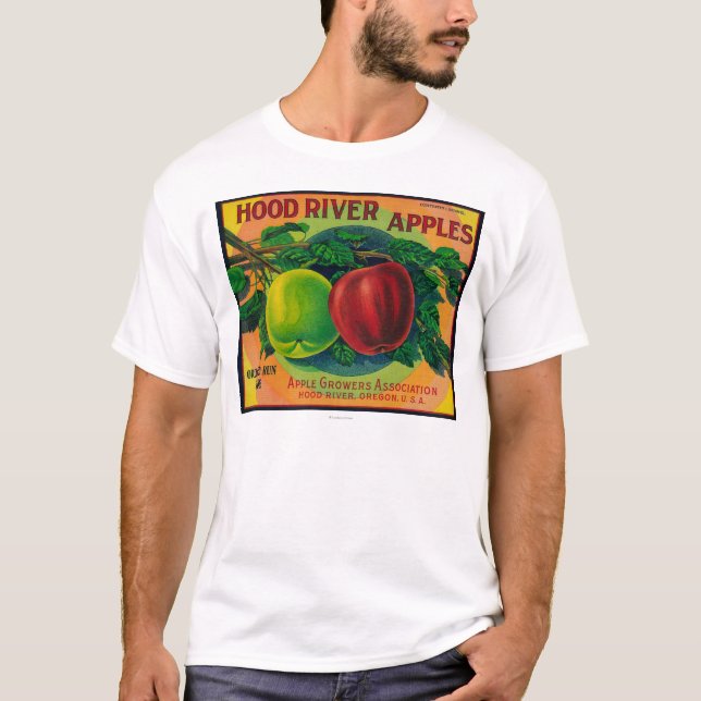 Hood River Apple Kiste LabelHood Fluss ODER T-Shirt (Vorderseite)