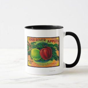 Hood River Apple Kiste LabelHood Fluss ODER Tasse
