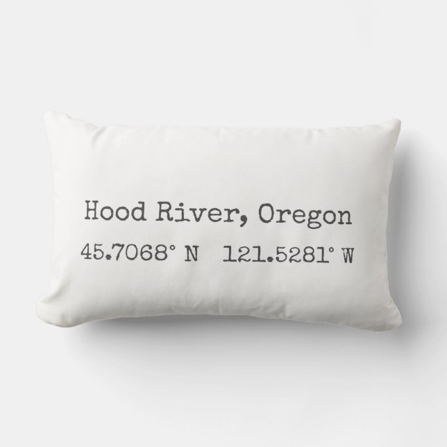 Hood River, Oregon koordiniert Lumbar Pillow Lendenkissen (Vorderseite)