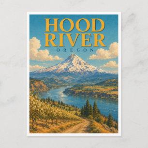 Hood River Oregon Mount Hood GeoSaga Postkarte