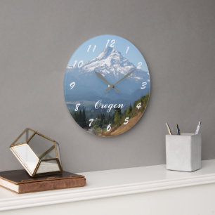 Hood River Valley und Mount Hood, Oregon Große Wanduhr