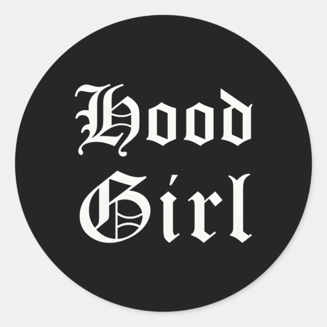 Hood Trap Gangsta Ghetto Runder Aufkleber (Vorderseite)