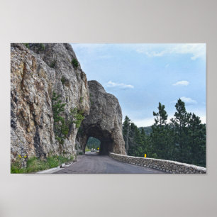Hood Tunnel, Needles Highway, South Dakota Poster