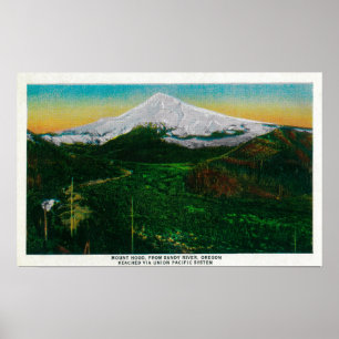 Hood vom Sandy River, ORMt. Hood, OR Poster