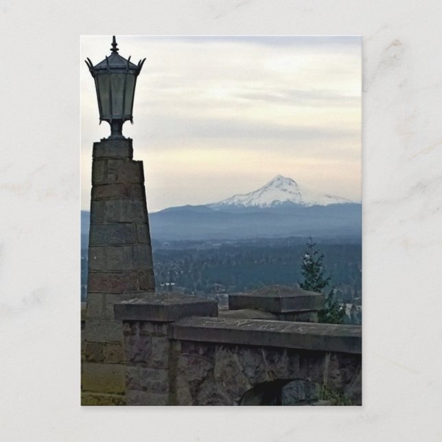 Hood von Rocky Butte, Portland, Oregon Postkarte (Vorderseite)