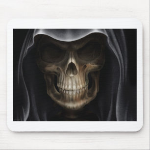Hooded Skull - Grimmiger Sensenmann Mousepad