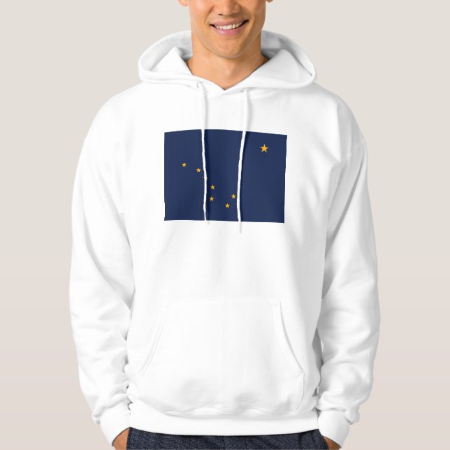Hooded Sweatshirt mit Alaska-Flagge (Vorderseite)