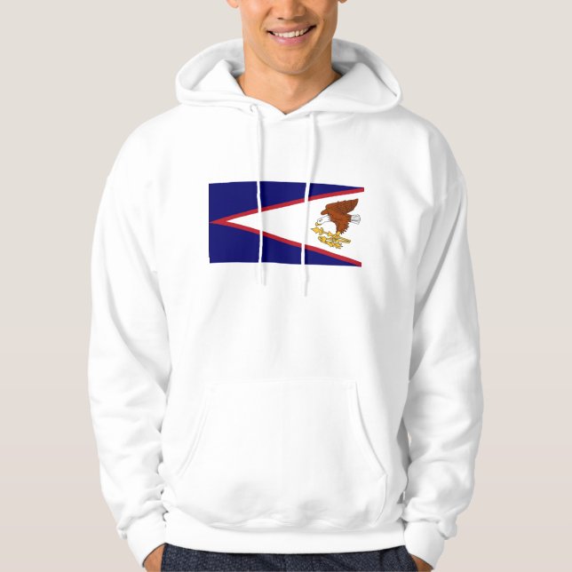 Hooded Sweatshirt mit amerikanischer Flagge (Vorderseite)