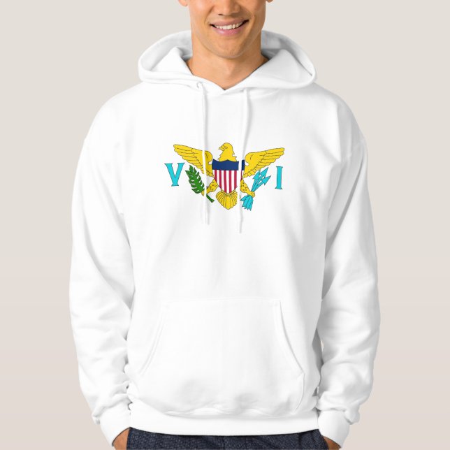 Hooded Sweatshirt mit amerikanischer Flagge (Vorderseite)