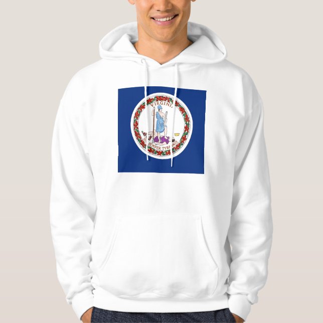 Hooded Sweatshirt mit amerikanischer Flagge (Vorderseite)