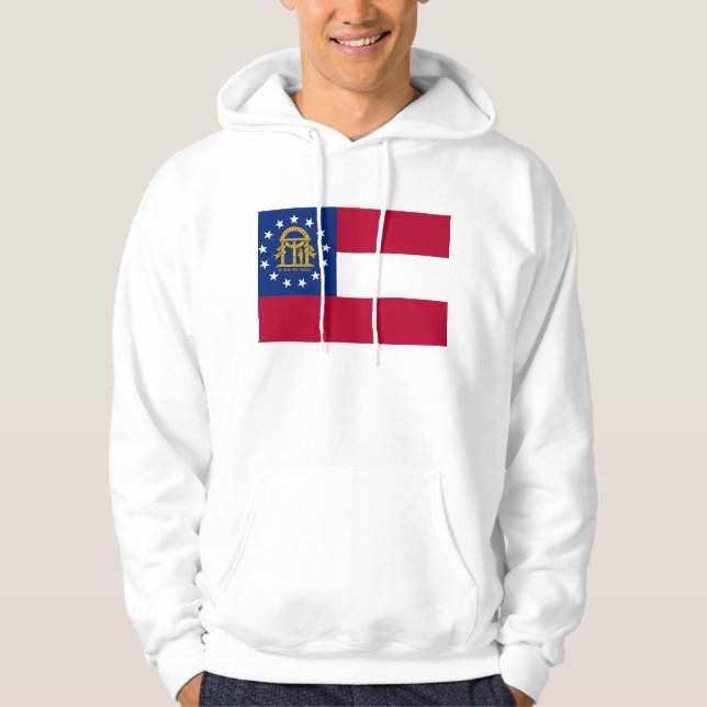 Hooded Sweatshirt mit amerikanischer Flagge (Vorderseite)